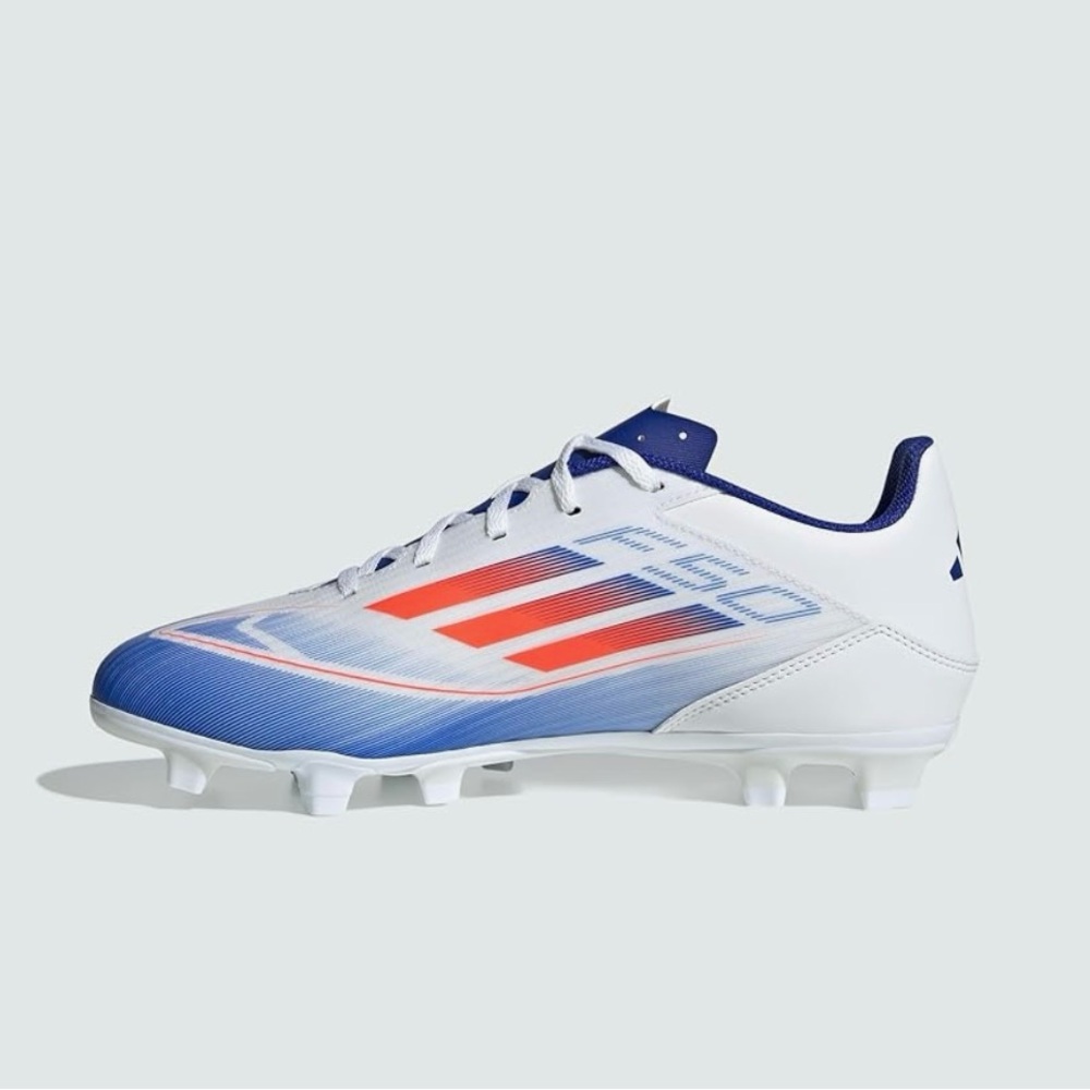 Adidas kid’s  White and Blue Athletic Cleats